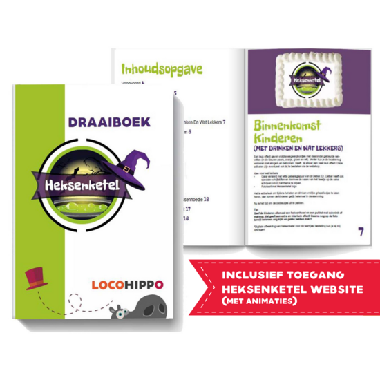 Draaiboek Heksenketel griezelfeestje interactief met animaties