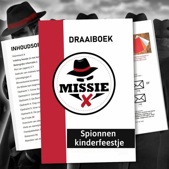 Draaiboek Missie X spionnenfeestje kinderfeestje