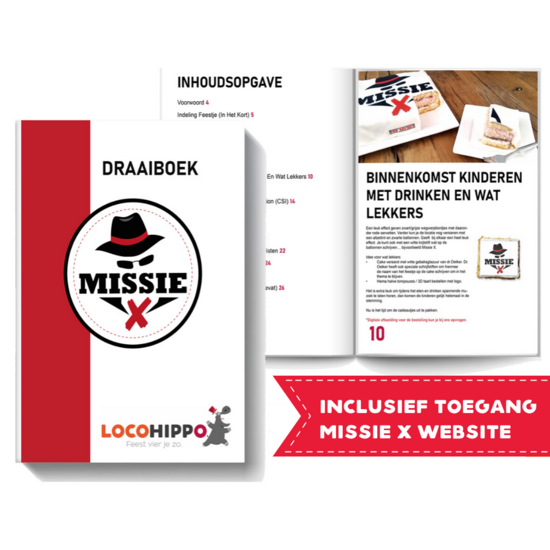 Draaiboek Missie X spionnenfeestje