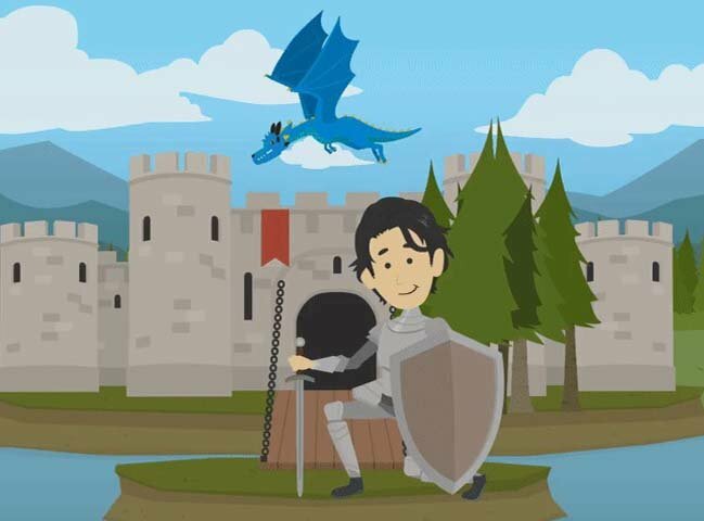 Leuke animaties die de kinderen door het feestje leiden. Ze gaan helemaal op in het verhaal tijdens dit originele ridderfeestje