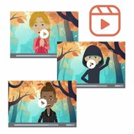 Animatie video's bij speurtocht feestje Het Gouden Kompas