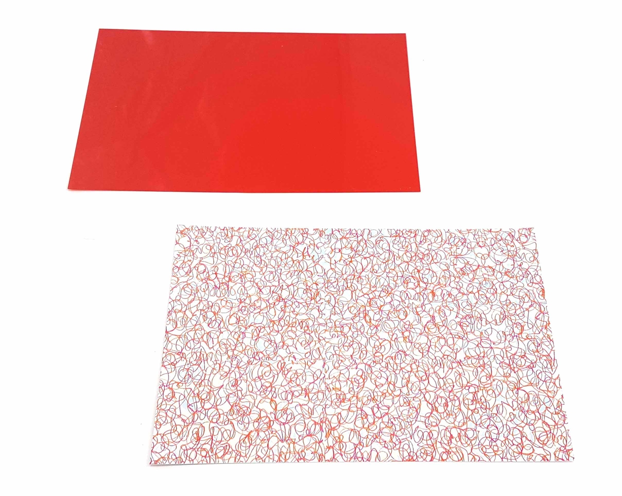 Rood folie en kriebelfoto (incl.verzendkosten)