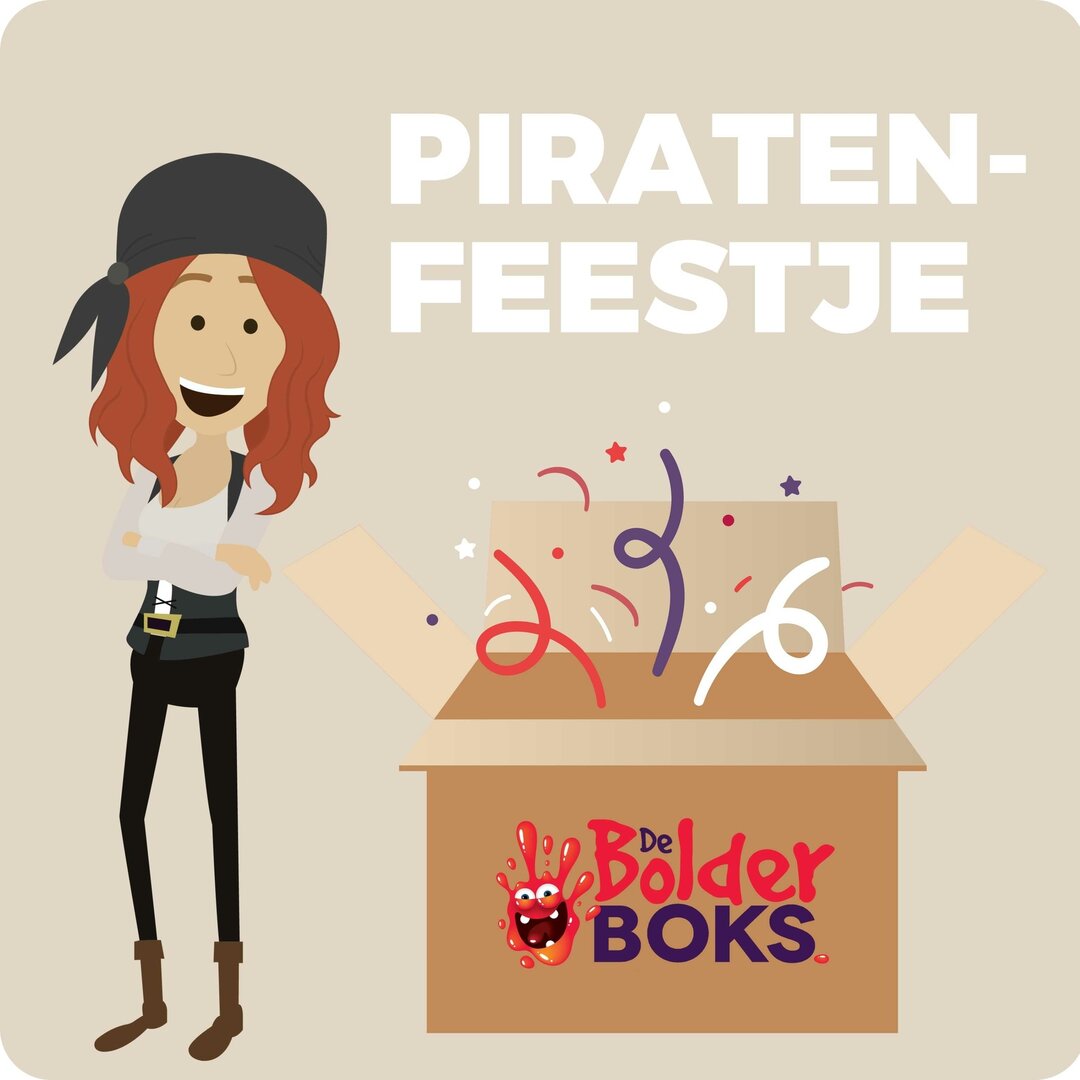 Themaverhuurkist Piratenfeestje voor thuis. De schat van kapitein Berend. 